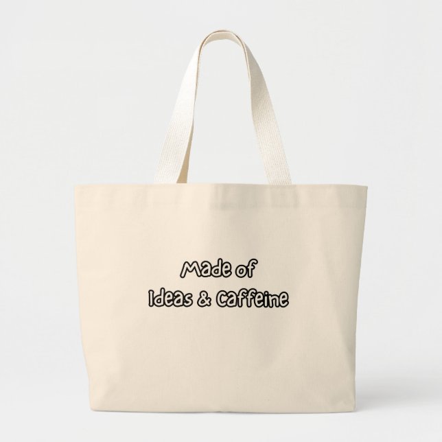 Grand Tote Bag made of ideas & caffeine (Devant)