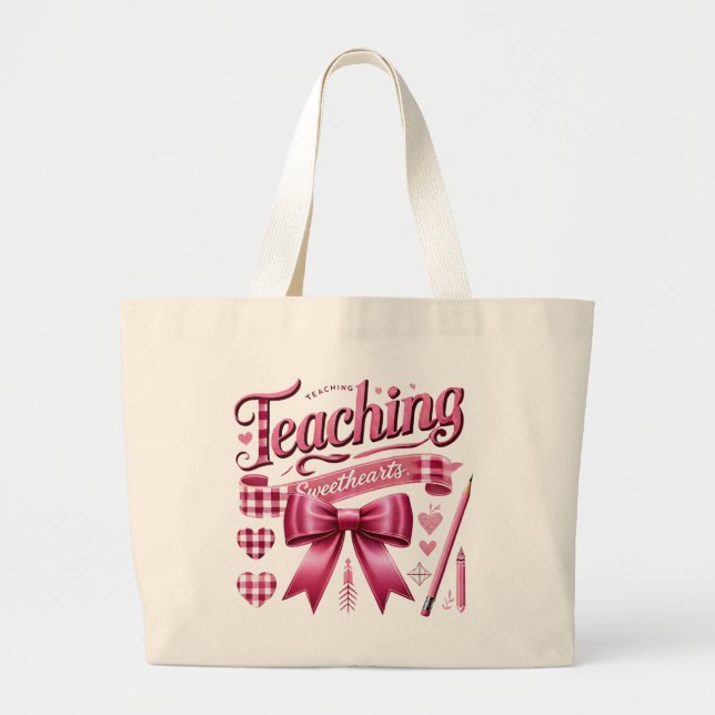 Grand Tote Bag Made to teach png | My students are png | Teaching (Devant)