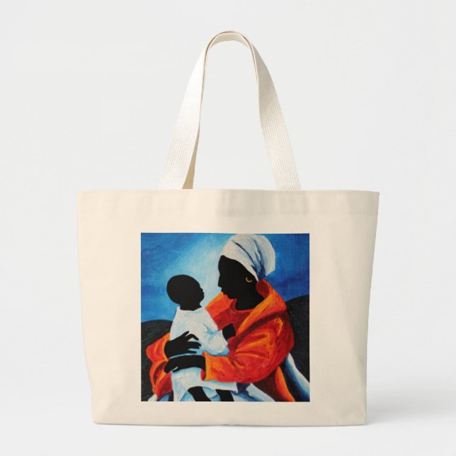 Grand Tote Bag Madonna et enfant - premiers mots 2008 (Devant)
