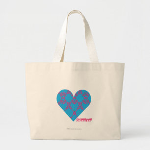 Grand Tote Bag Magenta-Aqua 3 de damassé
