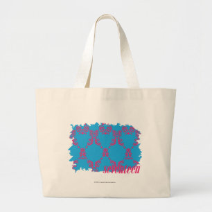 Grand Tote Bag Magenta-Aqua 4 de damassé