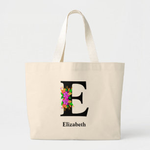 Grand Tote Bag Magical Bold Floral modifiable Monogramme 
