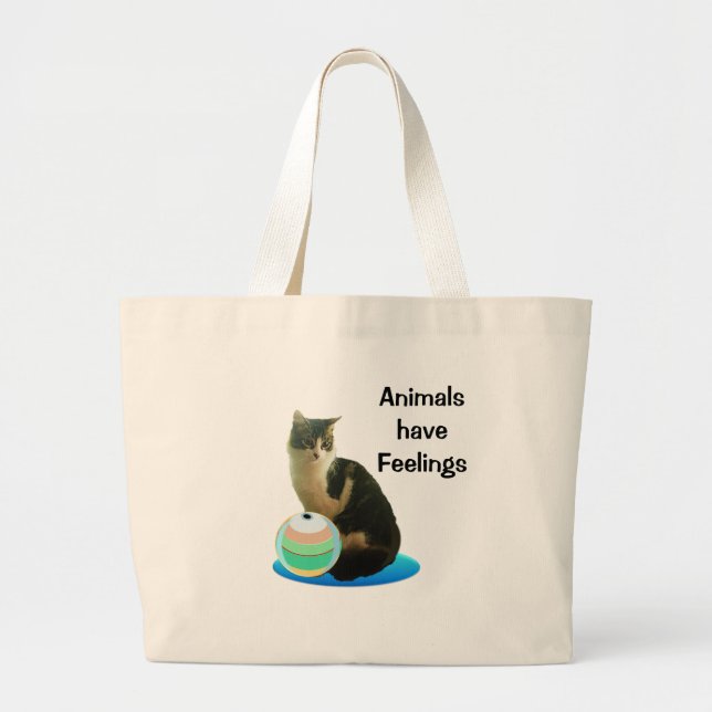 Grand Tote Bag Magnifique chat tigré (Devant)
