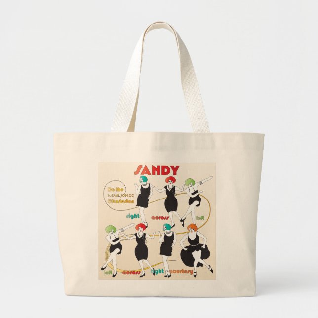 Grand Tote Bag Mah Jongg Charleston Sandy Fourre-tout (Devant)