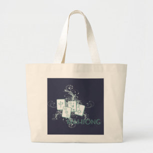 Grand Tote Bag mahjong bleu
