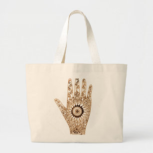 Grand Tote Bag Main de henné
