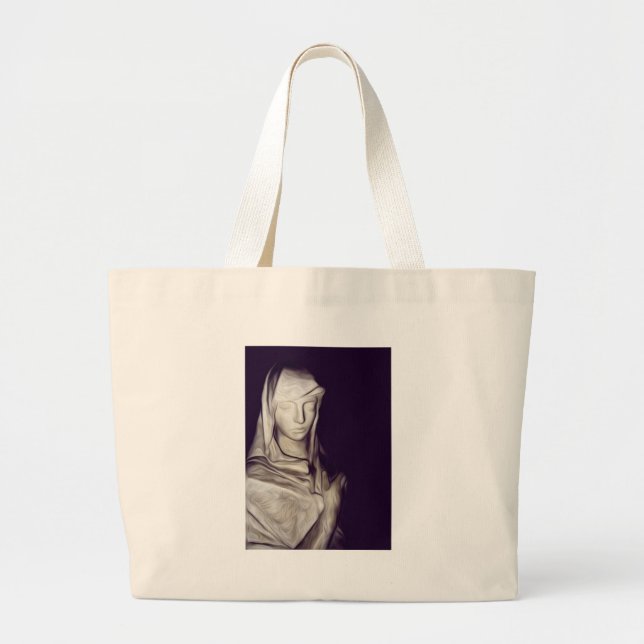 Grand Tote Bag main sur coeur (Devant)