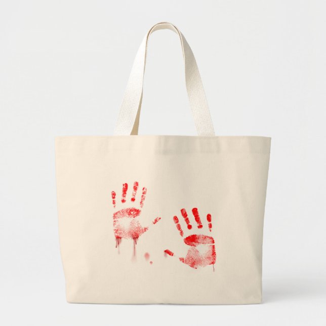 Grand Tote Bag Mains sanglantes (Devant)