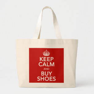 Grand Tote Bag Maintenez calme et achetez l'éléphant Fourre-tou