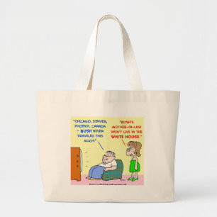 Grand Tote Bag Maison de blanc de voyage de belle-mère d'Obama