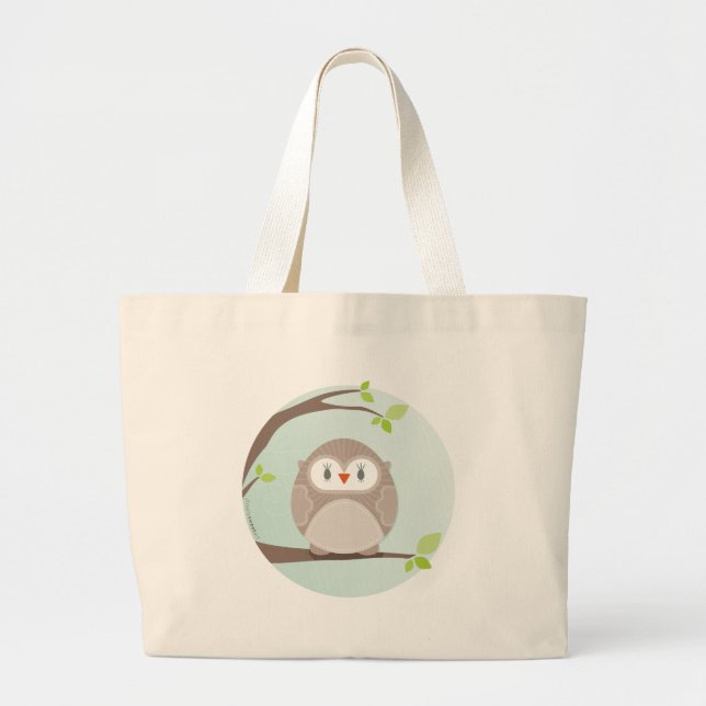 Grand Tote Bag MAISON SWEET HOME :: Chouette dans un arbre 1 (Devant)