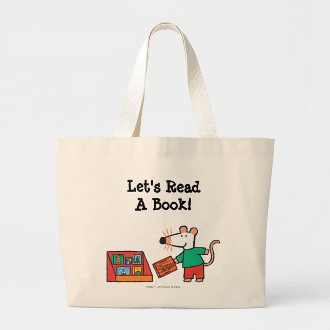 Grand Tote Bag Maisy avec des livres de bibliothèque (Devant)