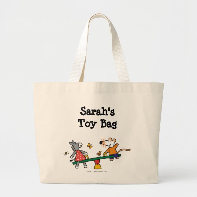 Grand Tote Bag Maisy et bascule pointillée au terrain de jeu (Devant)