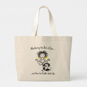 Grand Tote Bag Maîtriser Zen Maman avec le Chaos du Tout-Petit