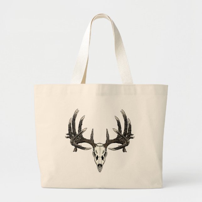 Grand Tote Bag Mâle de Whitetail de trophée (Devant)