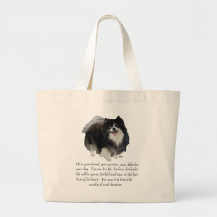 Grand Tote Bag Mâle Pomeranian Keepsake
