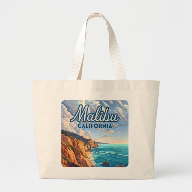 Grand Tote Bag Malibu California Los Angeles El Matador Beach (Devant)