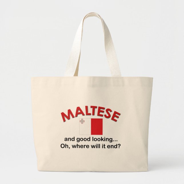 Grand Tote Bag Maltais beau (Devant)