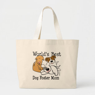 Grand Tote Bag Maman adoptive du meilleur chien du monde