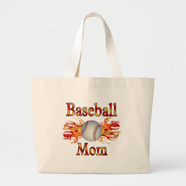 Grand Tote Bag Maman de base-ball (Devant)