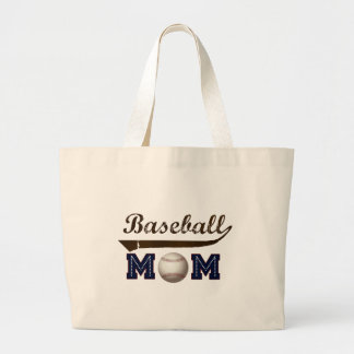Grand Tote Bag Maman de baseball de style vintage
