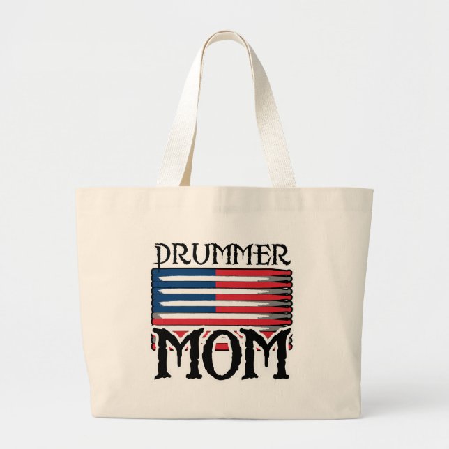 Grand Tote Bag Maman de batteur (Devant)