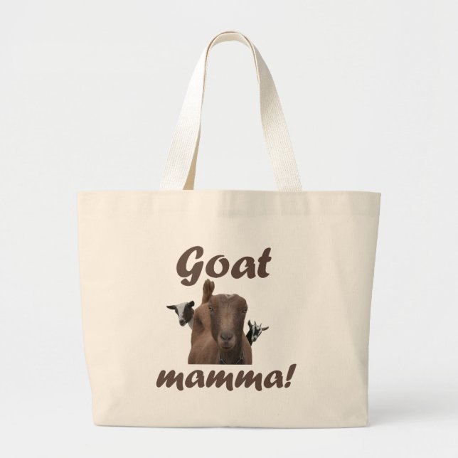Grand Tote Bag Maman de chèvre (Devant)