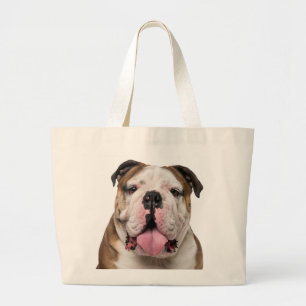 Grand Tote Bag Maman de chiot mignon Cadeau drôle Bouledogue angl