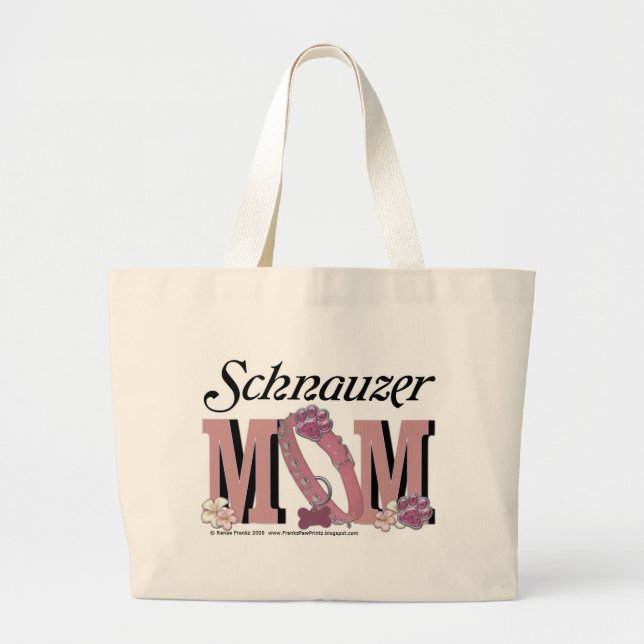 Grand Tote Bag MAMAN de Schnauzer (Devant)