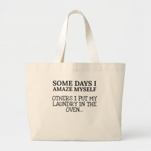 Grand Tote Bag Maman Drôle Certains Jours Je Me Suis Émerveillé M