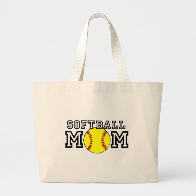 Grand Tote Bag Maman du base-ball (Devant)