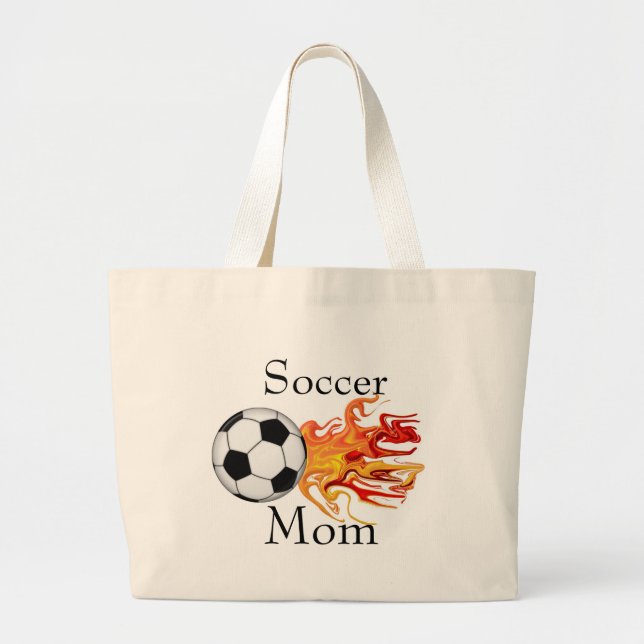 Grand Tote Bag Maman du football (Devant)