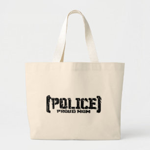 Grand Tote Bag Maman fière - POLICE déchirée en lambeaux
