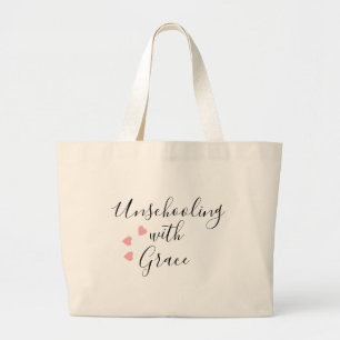 Grand Tote Bag Maman non scolarisante Grace Hearts