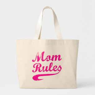 Grand Tote Bag Maman règne drôle dire Fourre-tout