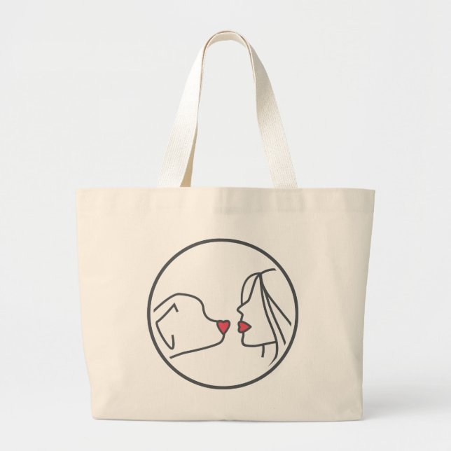 Grand Tote Bag Mamans Fourre-tout de chien (Devant)