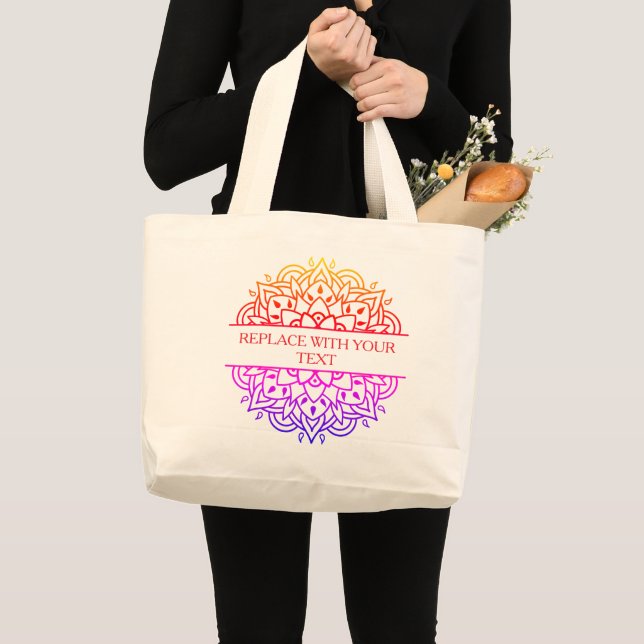 Grand Tote Bag Mandala (Devant (produit))