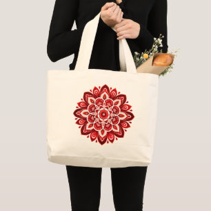 Grand Tote Bag Mandala / Flower Design