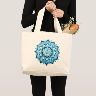 Grand Tote Bag Mandala / Flower Design