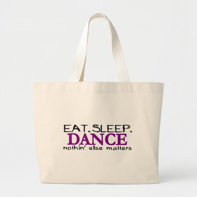 Grand Tote Bag Mangez la danse de sommeil (Devant)