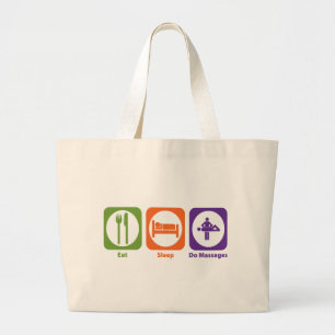 Grand Tote Bag Mangez le sommeil font des massages