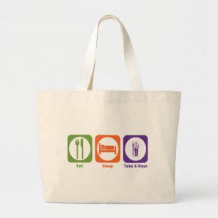 Grand Tote Bag Mangez le sommeil prennent des rayons X