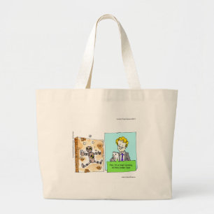 Grand Tote Bag Mannequin de Texte Drôle de Crash