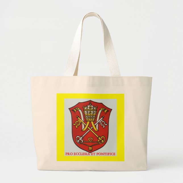GRAND TOTE BAG MANTEAU CATHOLIQUE TRADITIONNEL PAPAL DE PAPE DE (Devant)