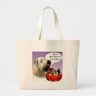 Grand Tote Bag Manteau doux à roulettes Terrier Halloween Candy