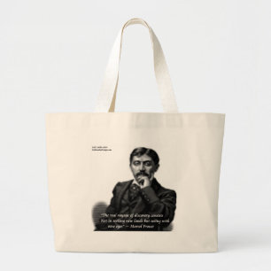 Grand Tote Bag Marcel Proust & Célèbre Citation