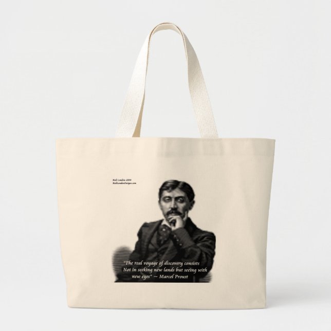 Grand Tote Bag Marcel Proust & Célèbre Citation (Devant)