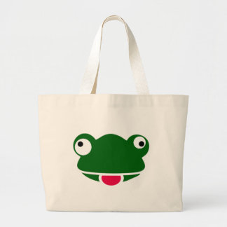 Grand Tote Bag Marchandises folles de conception de grenouille