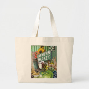 Grand Tote Bag Marché d'agriculteurs