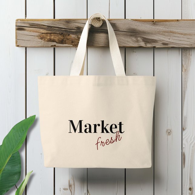 Grand Tote Bag Marché frais réutilisable (Créateur téléchargé)
